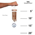 Woodstock Chimes wind chime with measurement scale