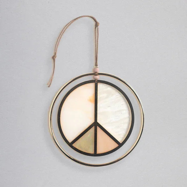 Peace Sign Stained Glass Light CatcherUp Close