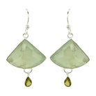Prehnite & Peridot Rock Star Earrings