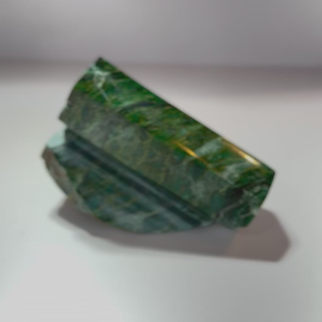 Emerald in Fuchsite Rock Matrix Specimen Polished