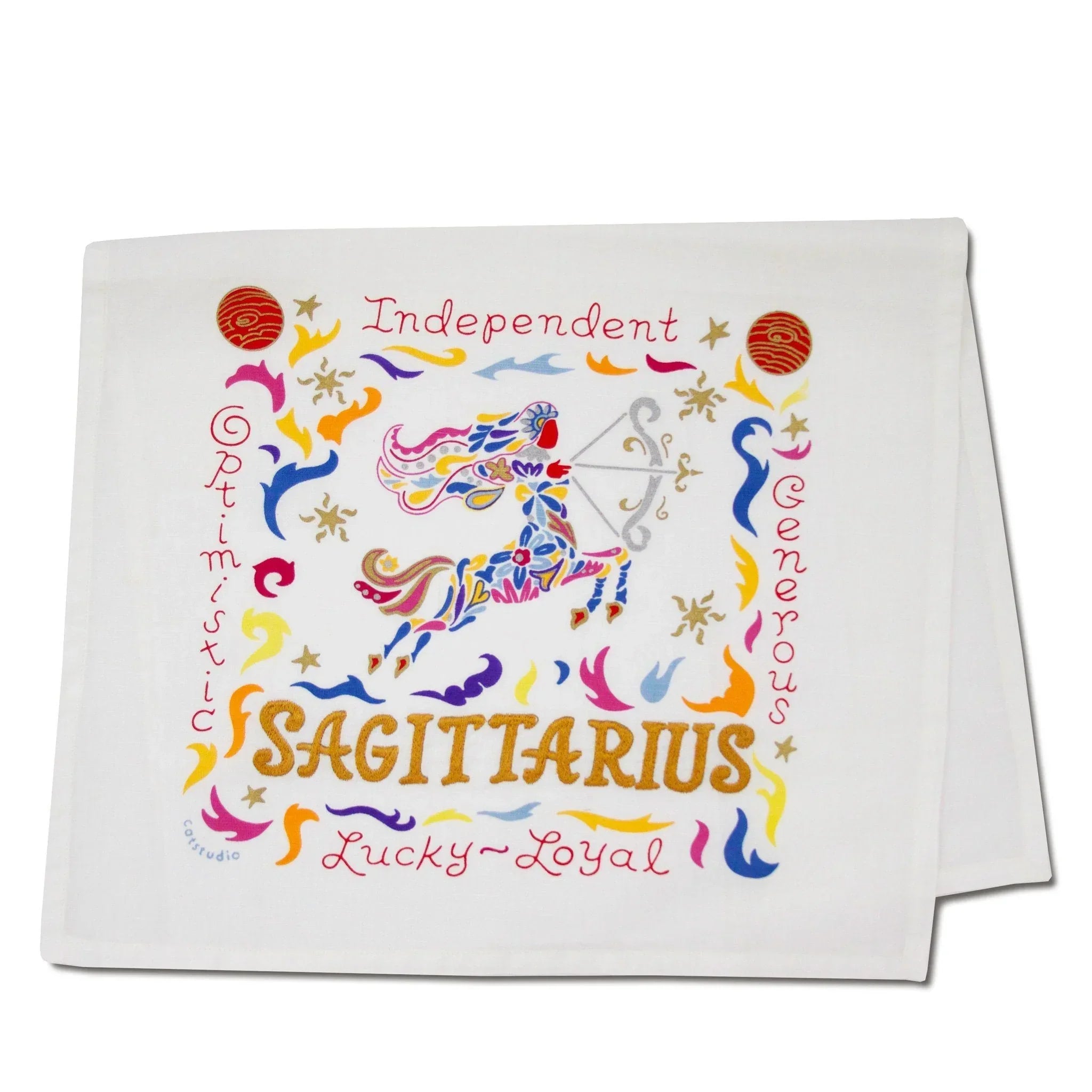 Sagittarius Dish Towel Embroidered