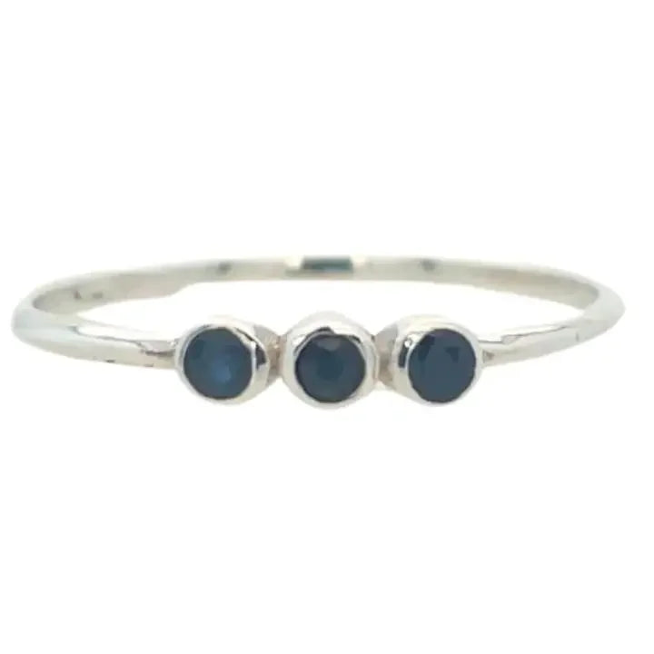 Blue Sapphire Triple Classy Ring