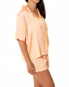 Sunshine Club Silky Short Sleeve Short Set Pajamas side view