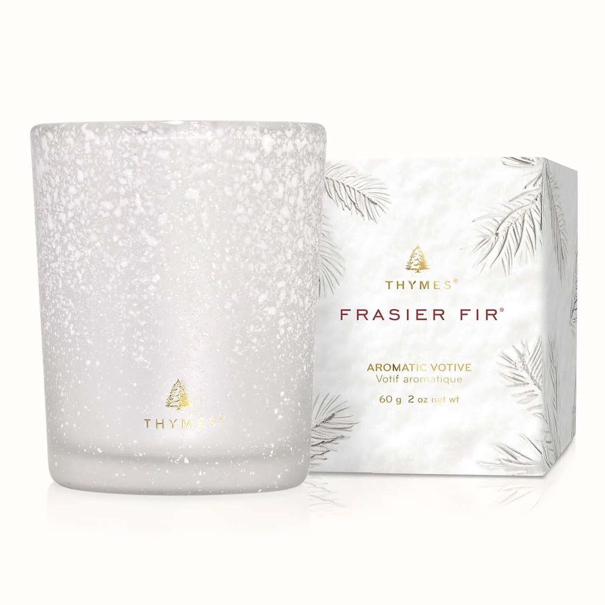 Frasier Fir Flocked Votive Candle