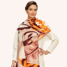 Printed Thrill of the Tiger Scarf on Model