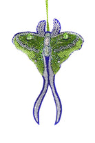 Luna Moth Beaded Charm Ornament