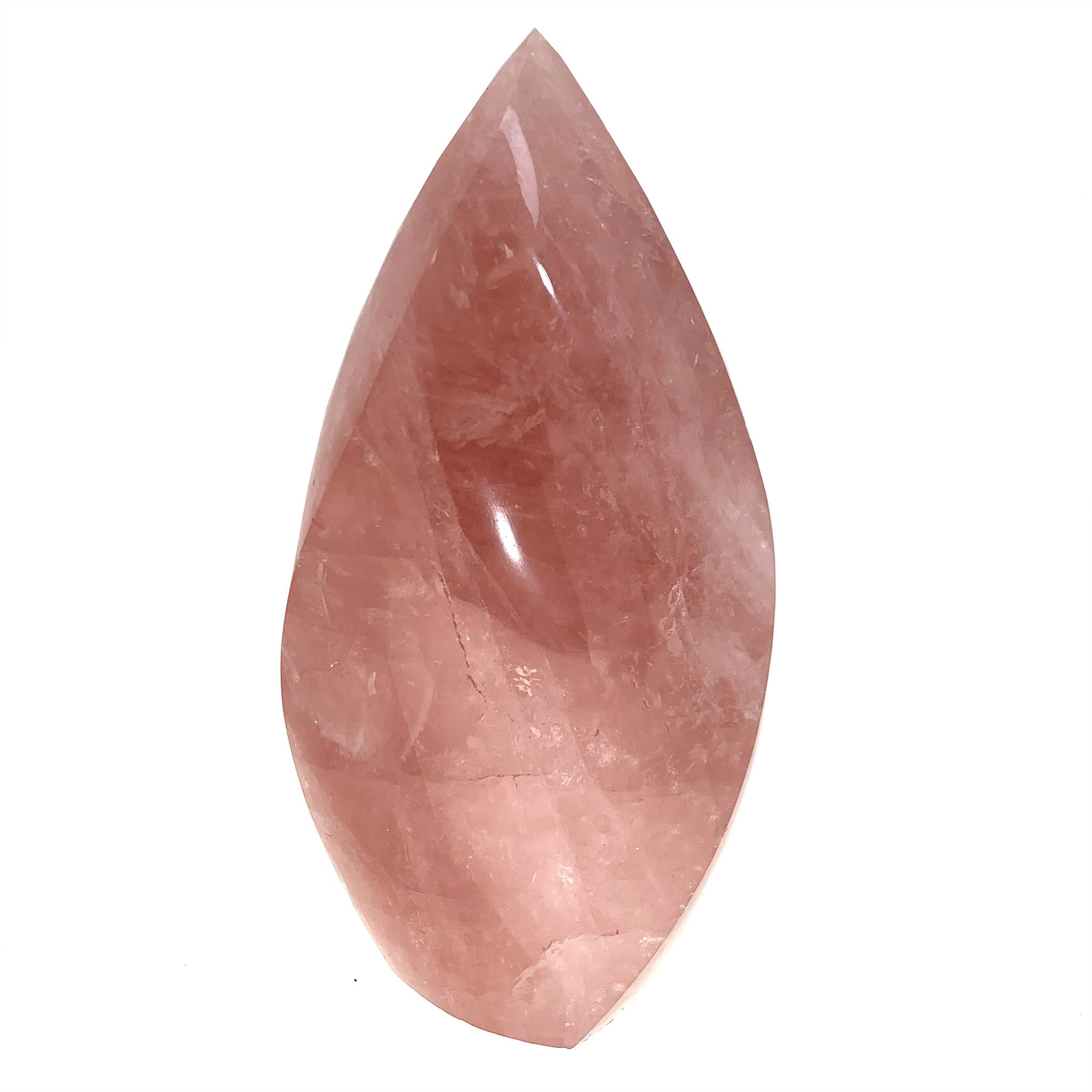 Rose Quartz Polished Flame Shaped Crystal