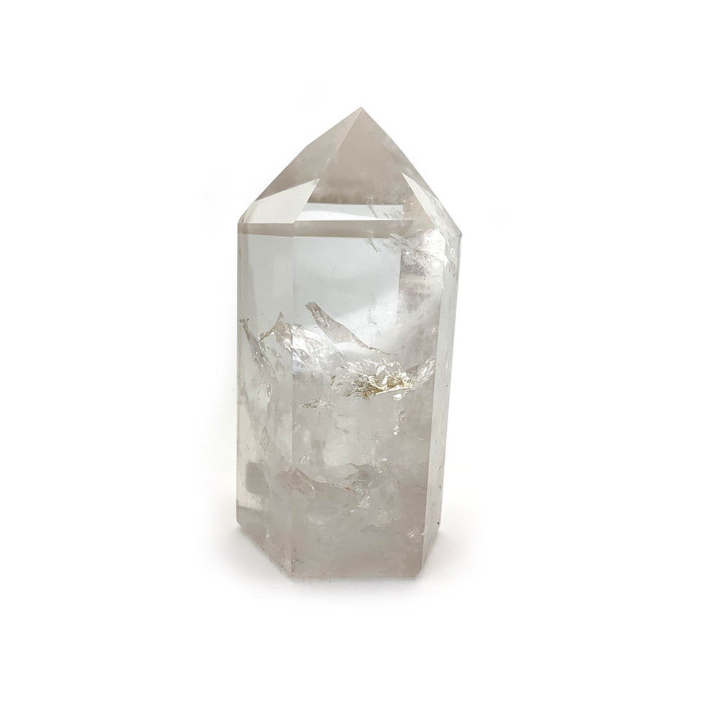 Clear Quartz Polished Point with a Cut Base 