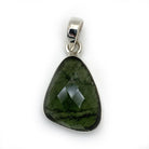 Faceted Moldavite Cabachon Pendant