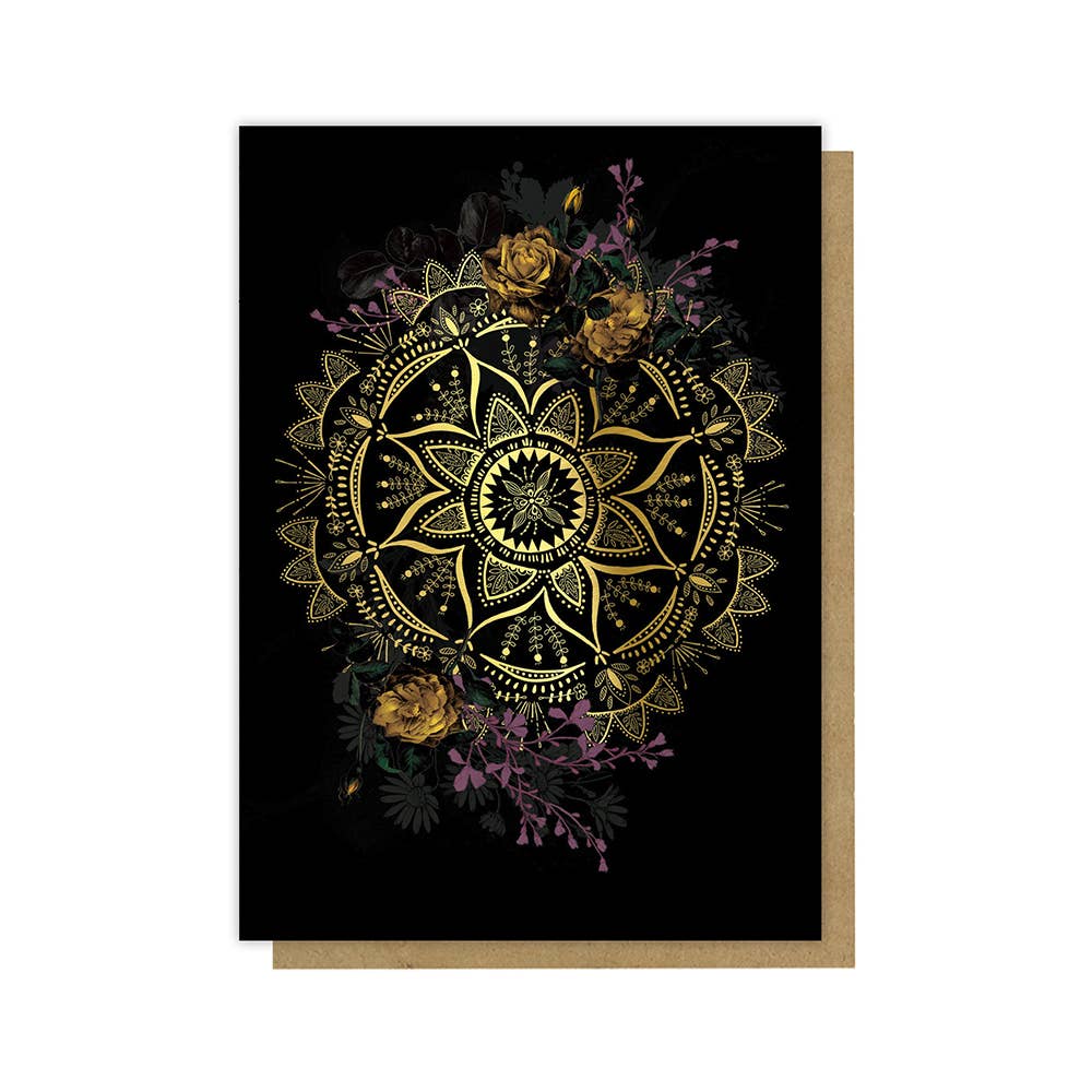 Golden Mandala Greeting Card