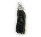 Moldavite and Herkimer Diamond Sterling Silver Pendant