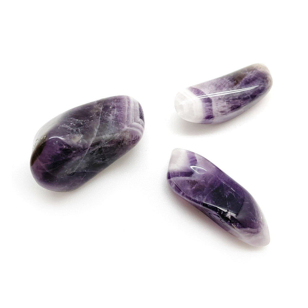 Amethyst Chevron for cleansing the aura, intuitive vision Tumbled Dog Tooth