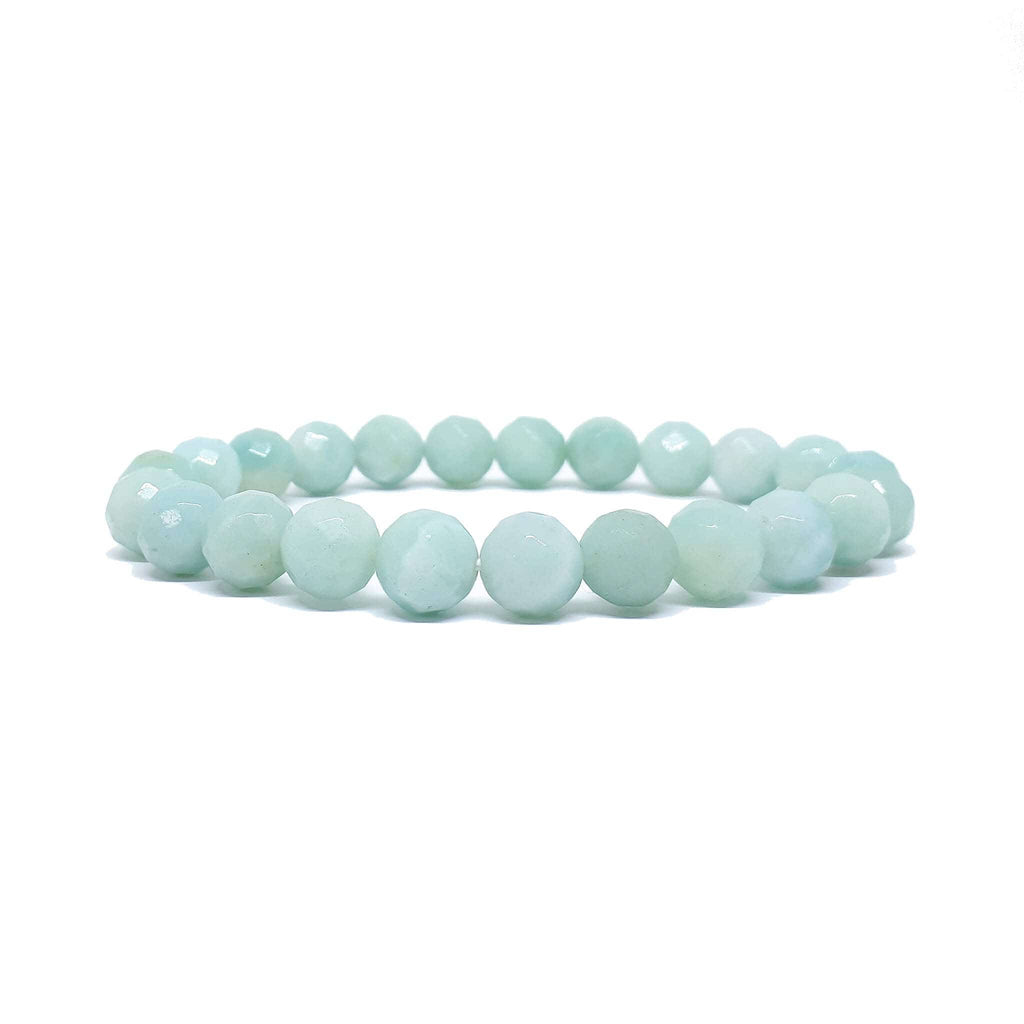 Amazonite Faceted Bead Stretch Bracelet