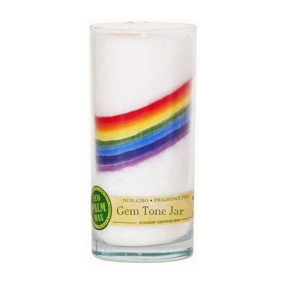 Rainbow Gem Tone Fragrance-Free Jar Candle
