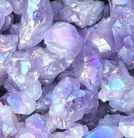 Angel Aura Amethyst Rough Point Pocket Stone