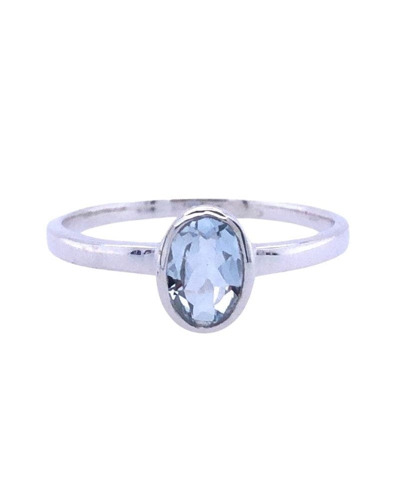 Aquamarine Sterling Silver Ring