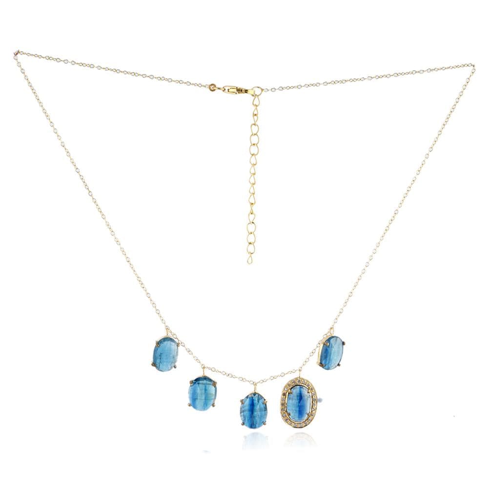 Eliza Kyanite & Diamond Necklace