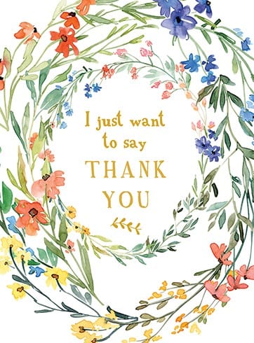 Field Flowers Thank You Card
