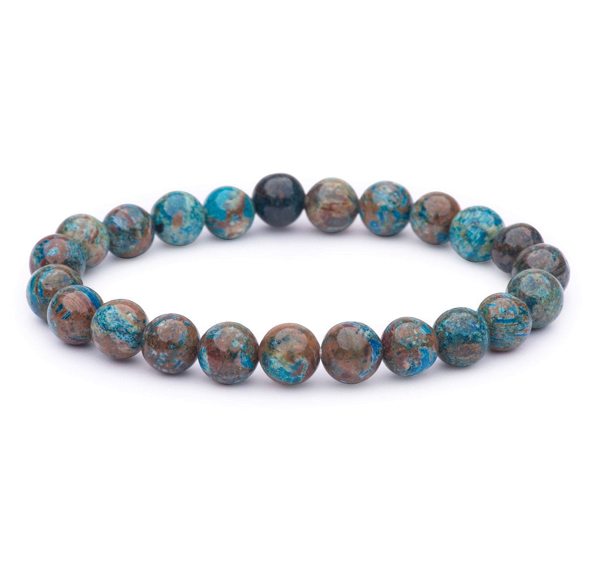 Chrysocolla Gemstone Stretch Bracelet for Communication