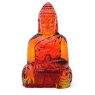 Hand-Cast Glass Guanyin Buddhas Red Amber