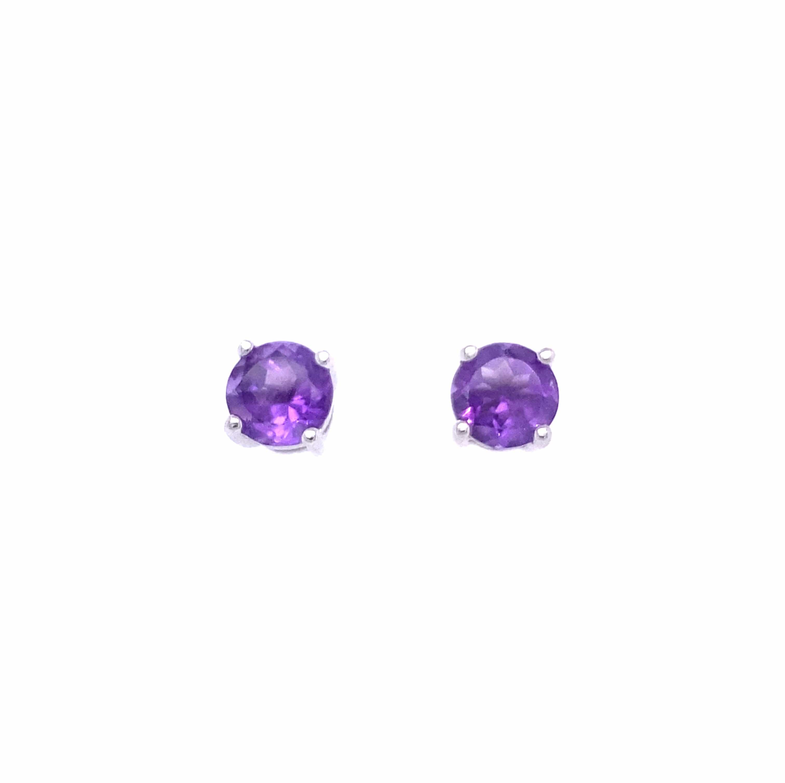 Amethyst Sparklicious Stud Earrings