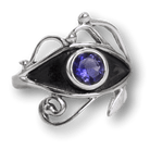 Iolite Eye of Horus Ring