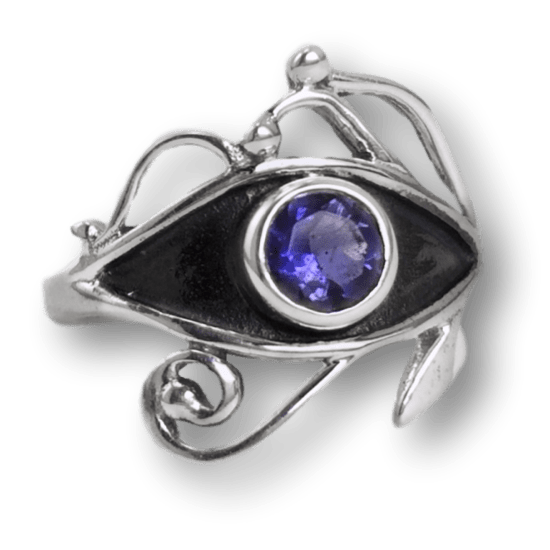 Iolite Eye of Horus Ring