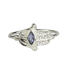 Iolite Hamsa Healing Hand Ring