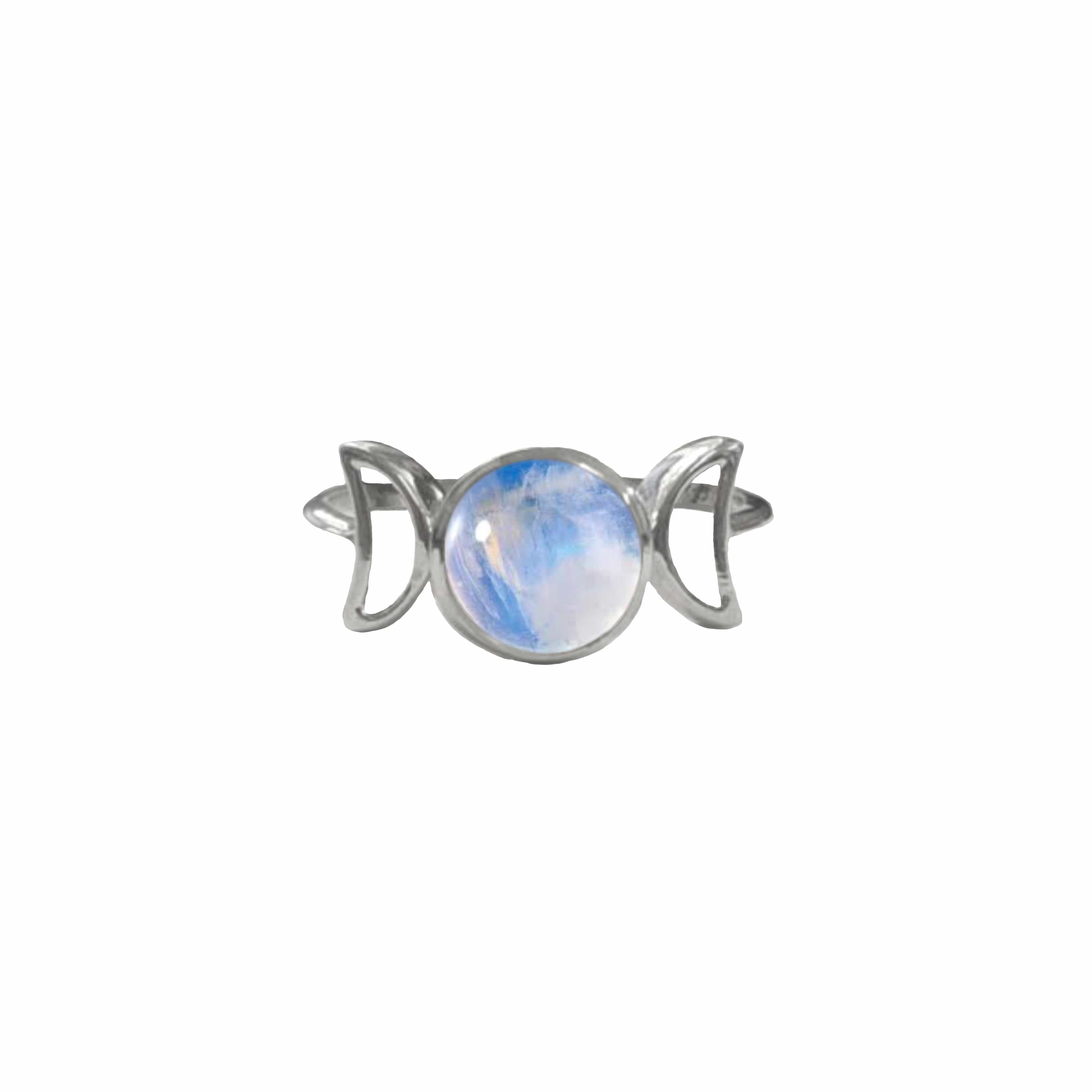 Moonstone Triple Goddess Ring