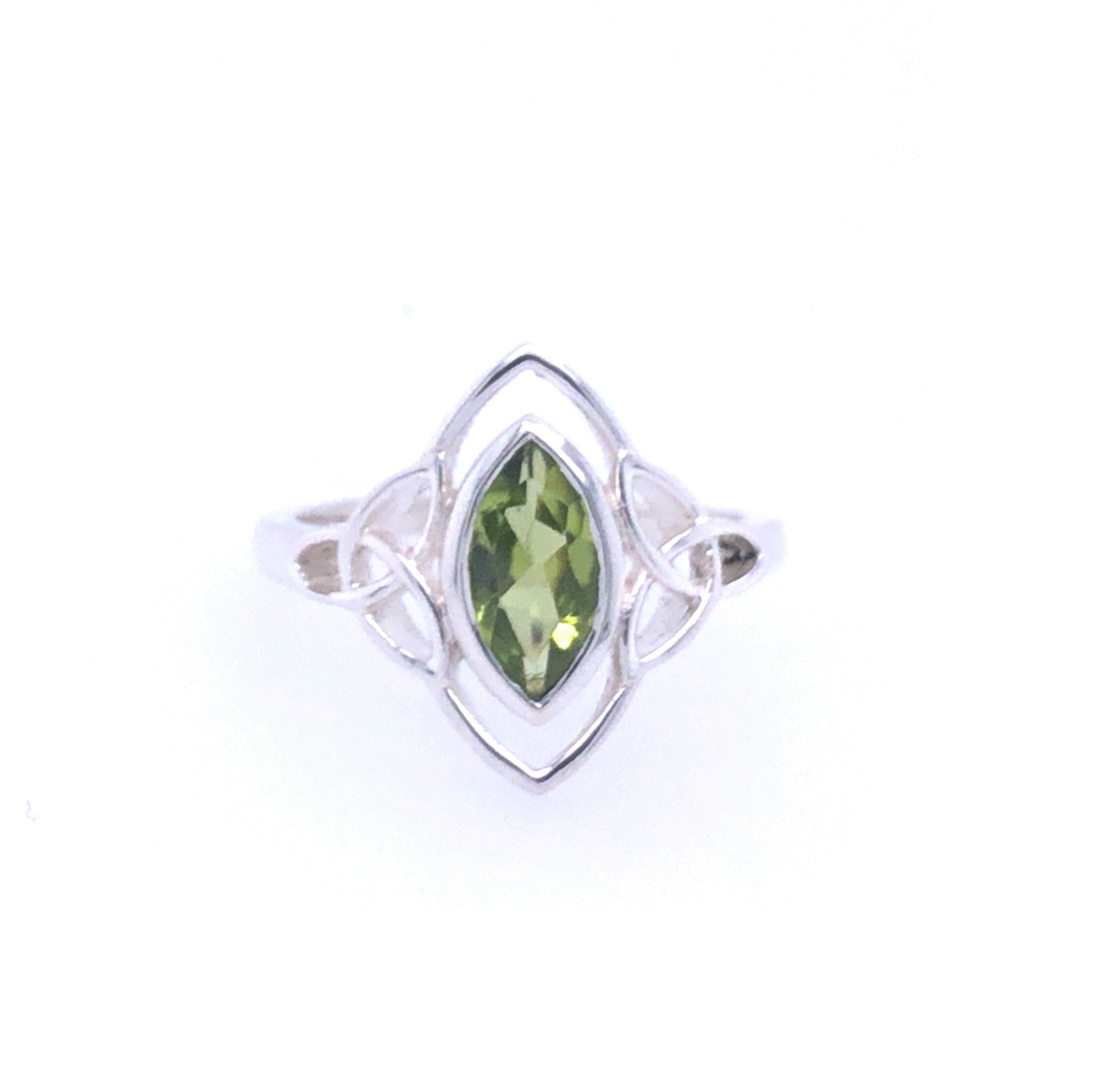 Peridot Celtic Triskelion Ring