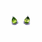 Peridot Sterling Silver Rain Drop Stud Earrings