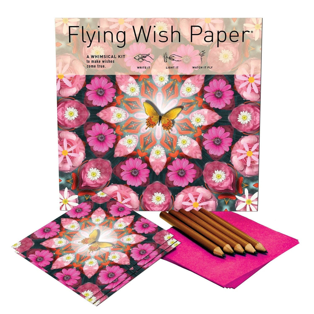 Large Flying Wish Paper in Pink Butterfly