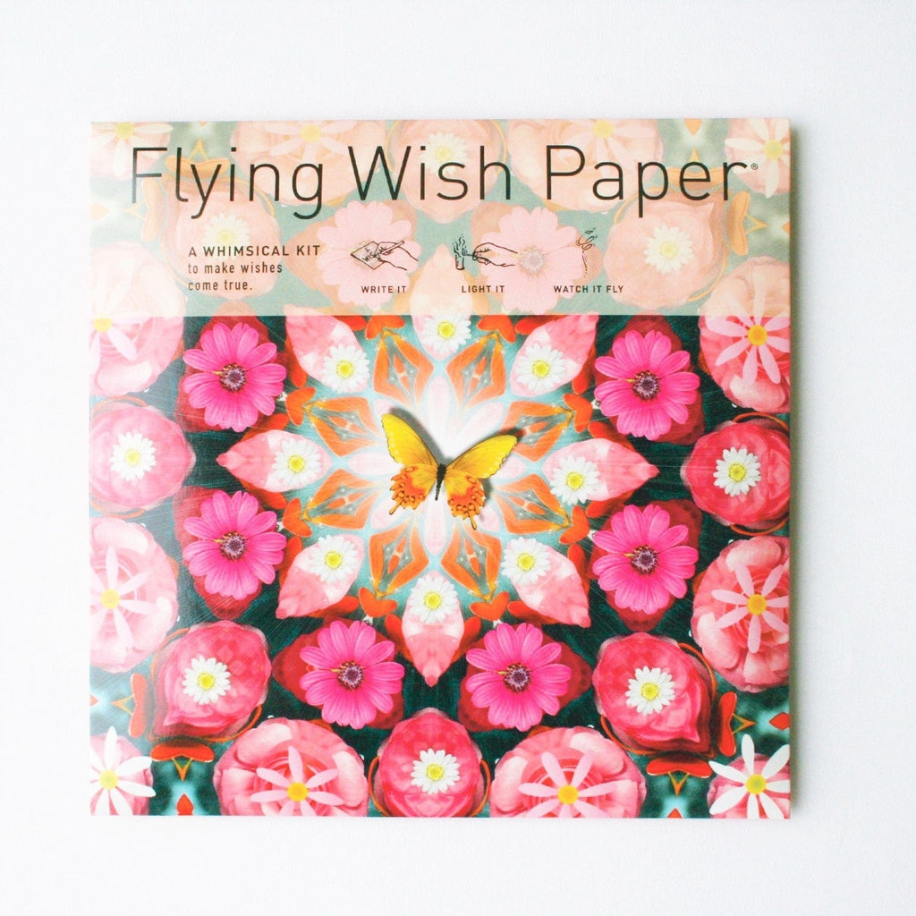 Large Flying Wish Paper in Pink Butterfly