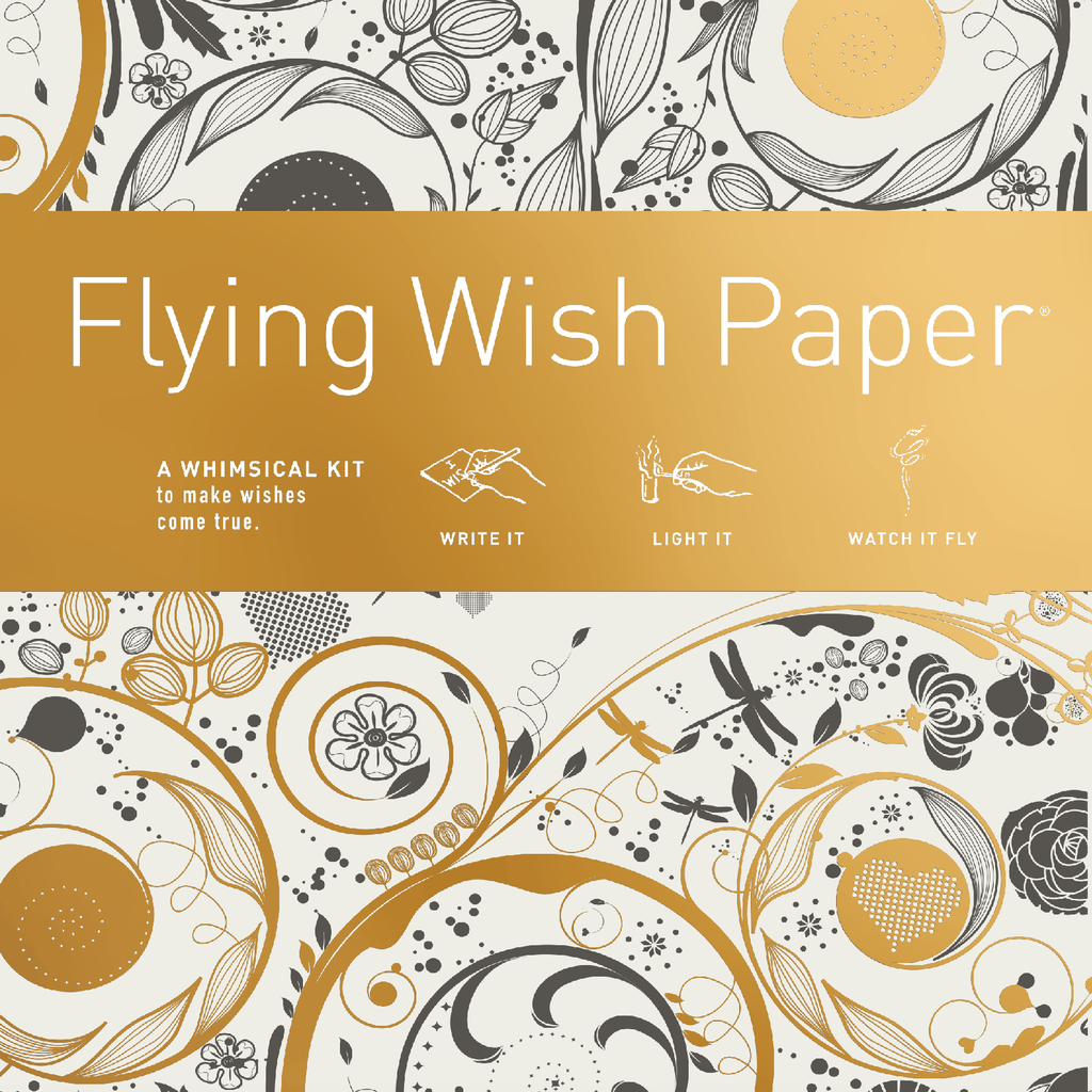 Large Flying Wish Paper in Swirls