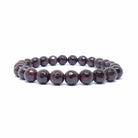 Garnet 8mm Bead Faceted Bead Stretch Bracelet