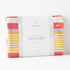 Cotton Yoga Blanket in Beach Stripe Coral