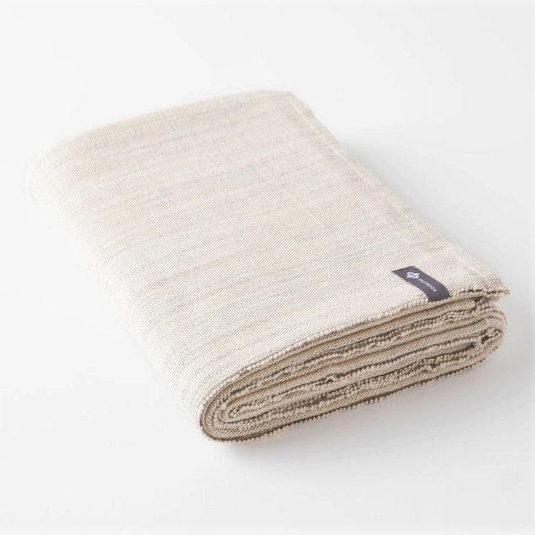 Melange Cotton Yoga Blanket in Sandstone