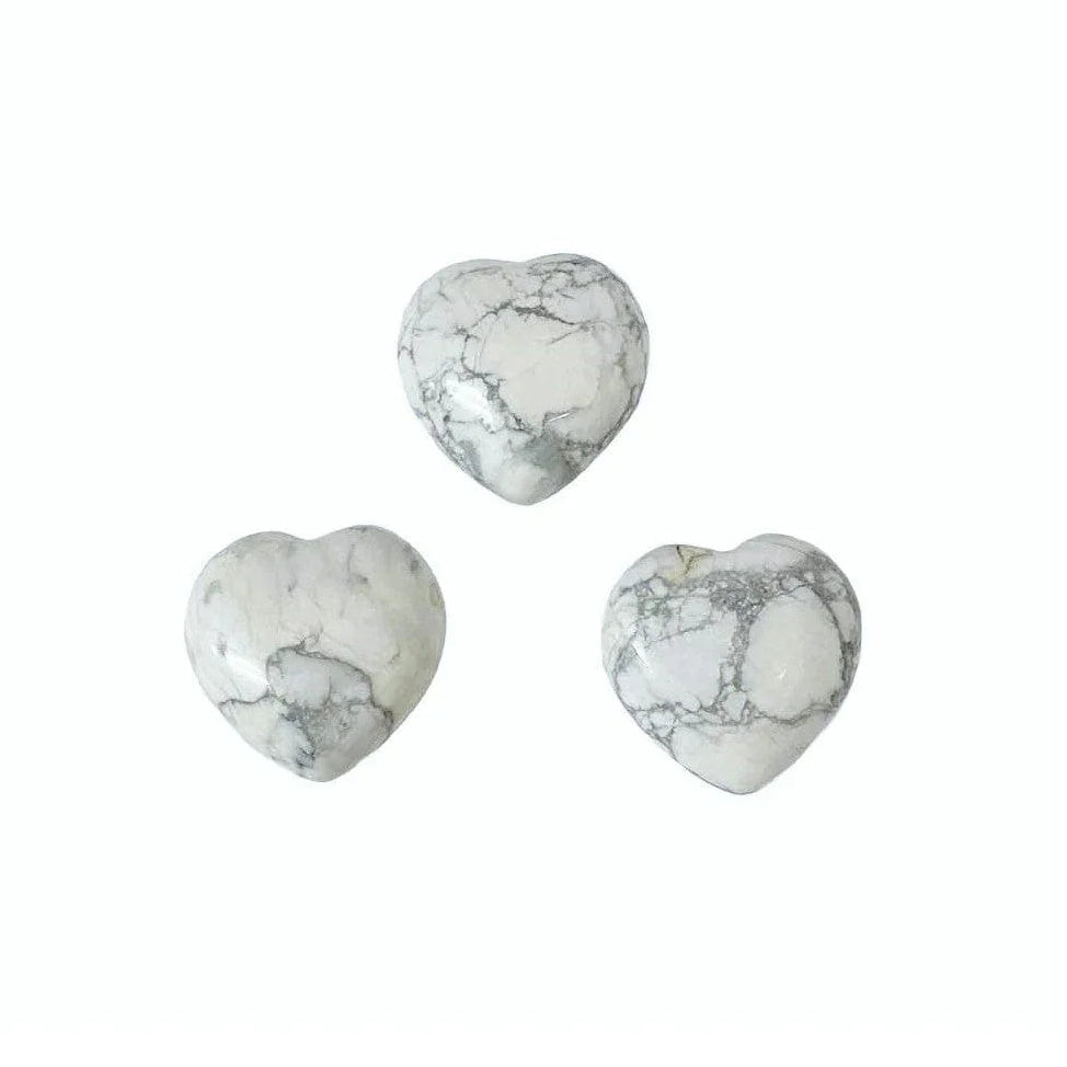Howlite Puff Heart