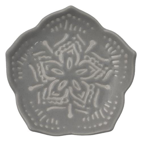 Gray Flower Trinket Tray