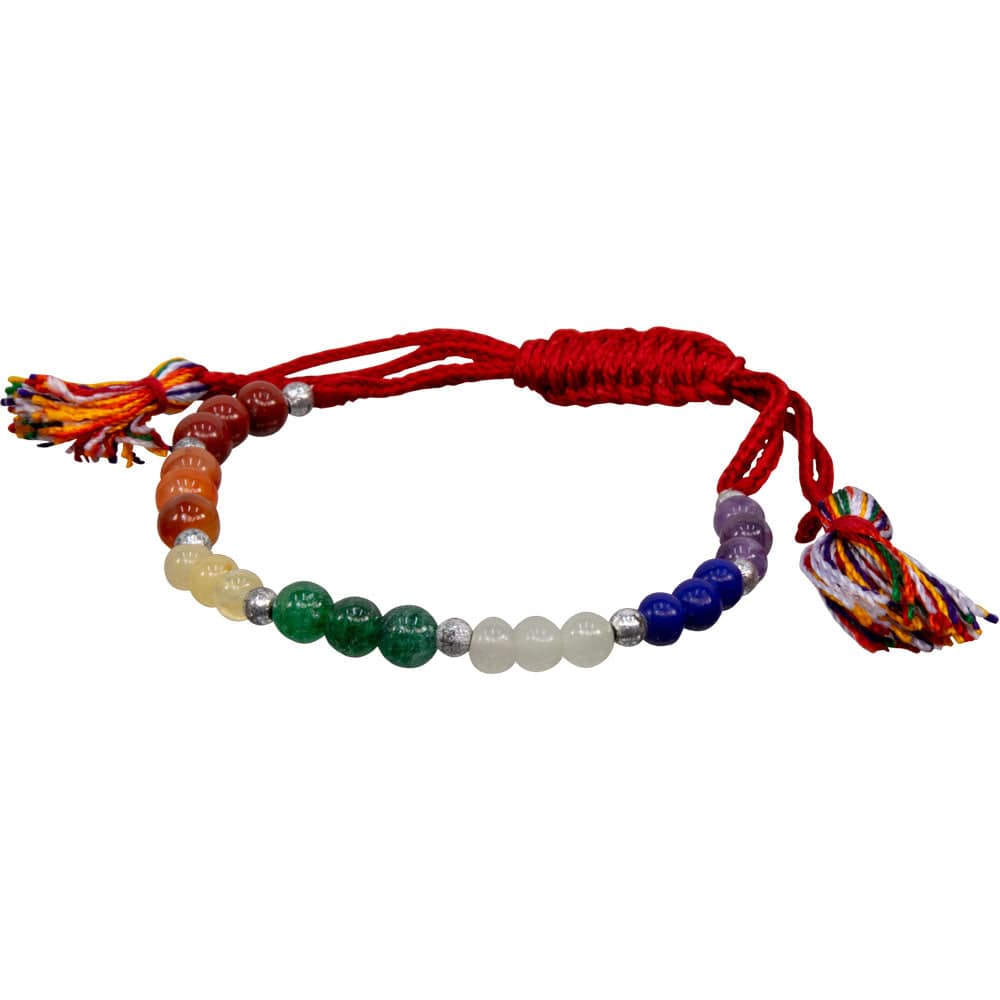 Adjustable Gemstone Chakra Bracelet for Balance