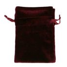 Soft Burgundy Velvet Drawstring Bag or Pouch 6x9 inches