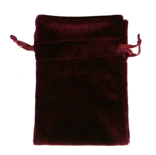 Soft Burgundy Velvet Drawstring Bag or Pouch 6x9 inches