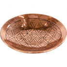 Copper Flower of Life Engraved Plate