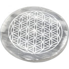 Flower of Life Selenite Incense Burner