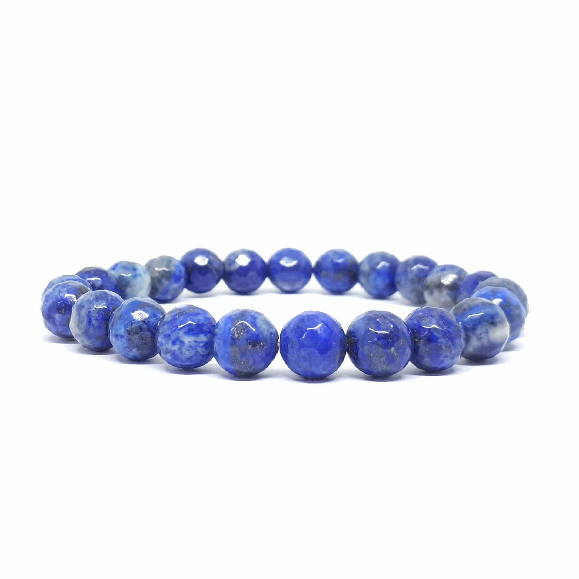 Lapis Faceted Bead Stretch Bracelet