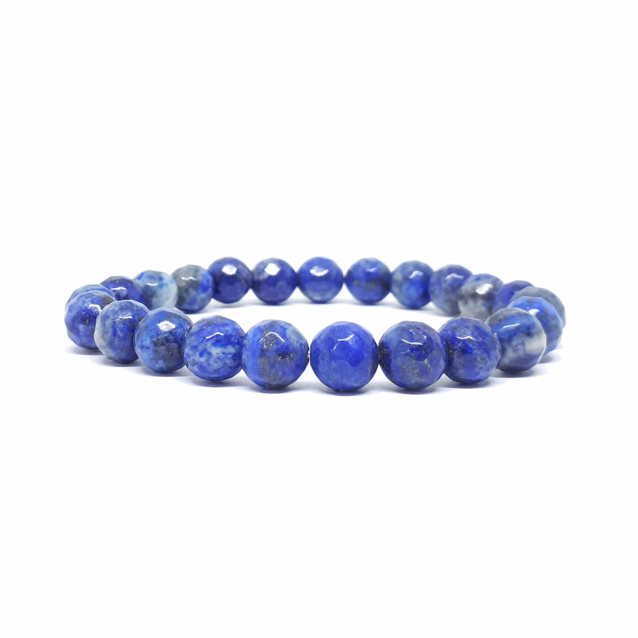 Lapis Faceted Bead Stretch Bracelet