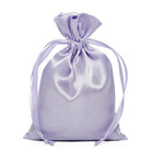 Lavender Satin Drawstring Pouch