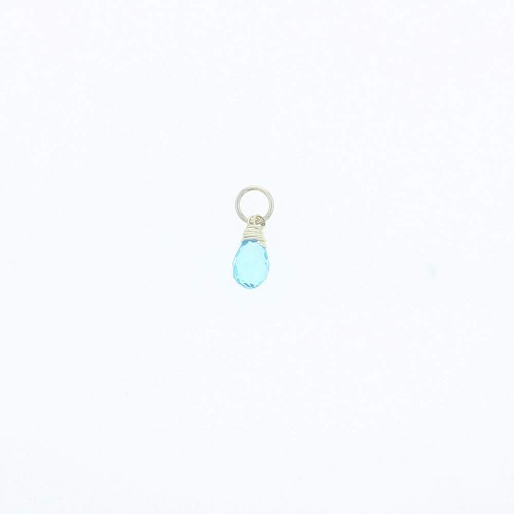 Aquamarine Sterling Silver Mini Charm