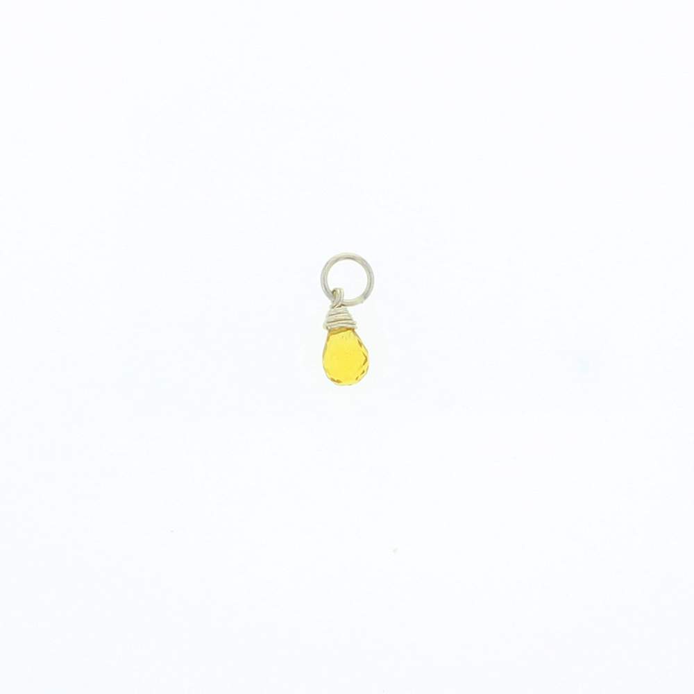 Citrine Sterling Silver Mini Charm