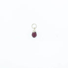 Garnet Sterling Silver Mini Charm